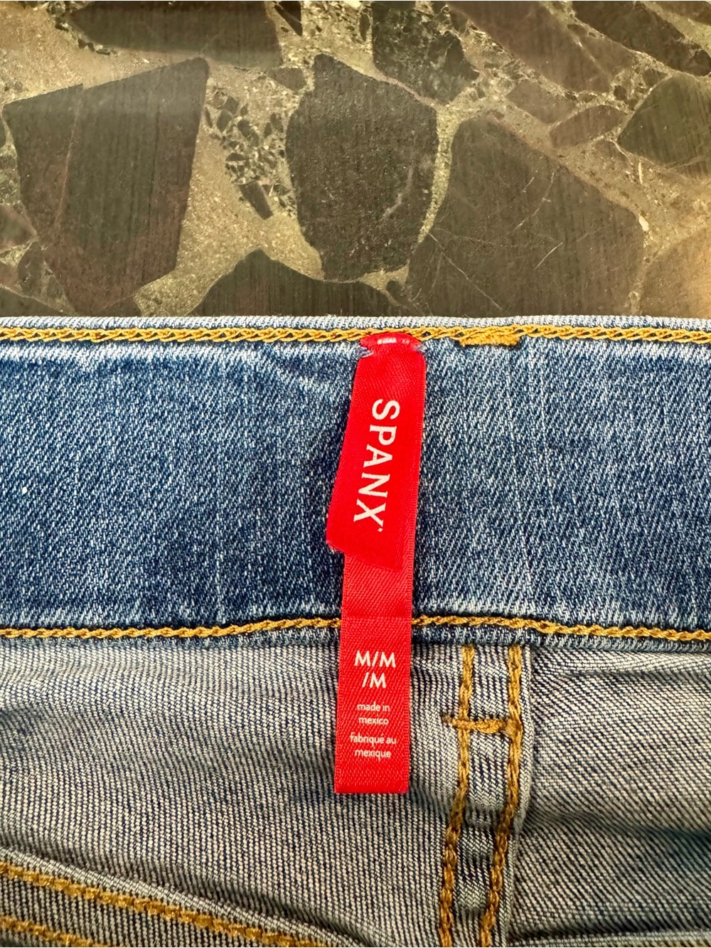 SPANX High-Rise Wide-Leg Jeans in Medium Blue Wash - Picture 7 of 7